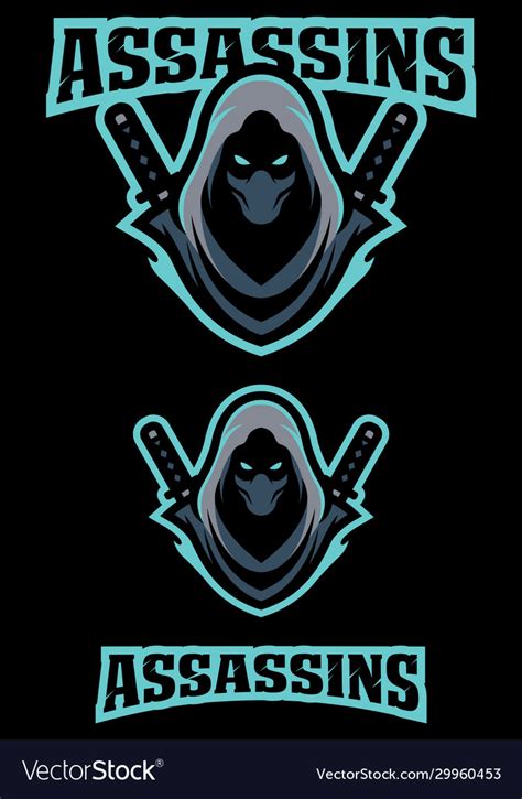 Assassin Team Mascot Royalty Free Vector Image