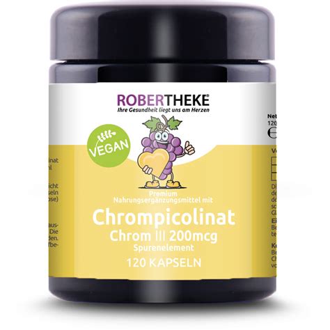Chrompicolinat | Chrom ||| 200mcg 120 Kapseln | Robertheke GmbH