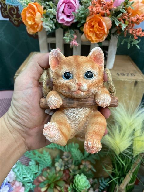 Hanging Ginger Cat Figurine Furniture Home Living Home Decor Other