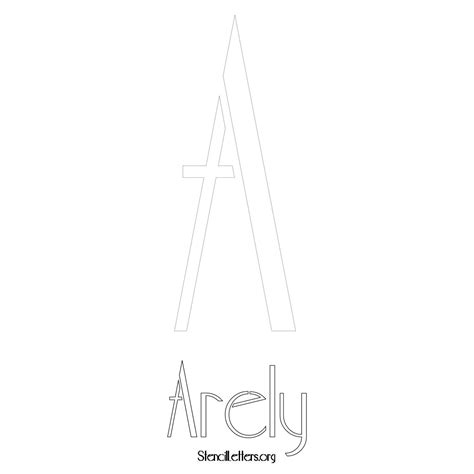 Arely Free Printable Name Stencils With Unique Typography Styles And