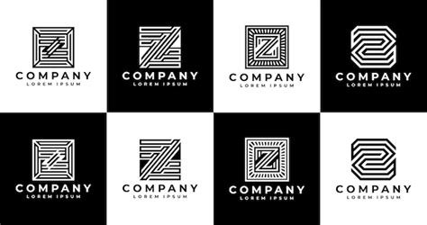 Premium Vector Digital Modern Line Letter Z Logo Design Set