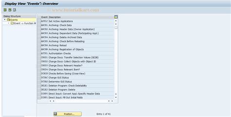 RELML00007 SAP Tcode L0 Events Transaction Code