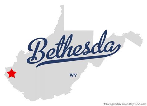 Map of Bethesda, WV, West Virginia