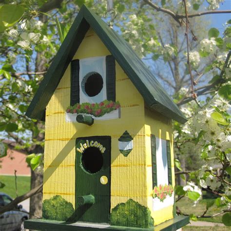 Hand Painted Birdhouse By PaintBrushedBoutique On Etsy