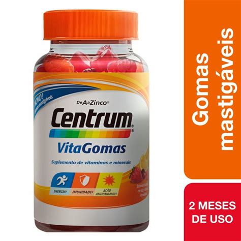 Centrum Vitagomas Mix De Frutas Frasco 60 Gomas PanVel Farmácias