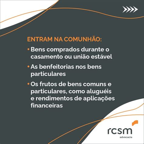 Regime De Bens Comunh O Parcial De Bens Rcsm Advocacia