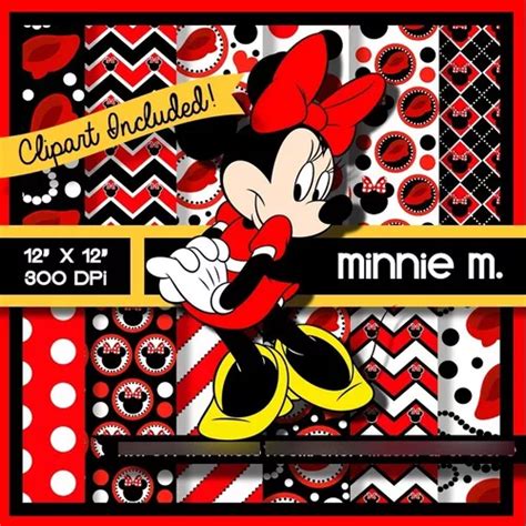 Papeles Fondos Digitales Minnie Mouse Red Magic Paper En Venta En San