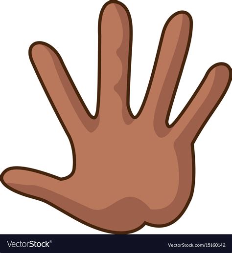 Cartoon hand showing the five fingers Royalty Free Vector