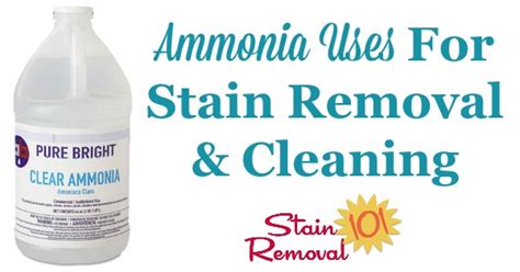 Ammonia Uses For Stain Removal And Cleaning