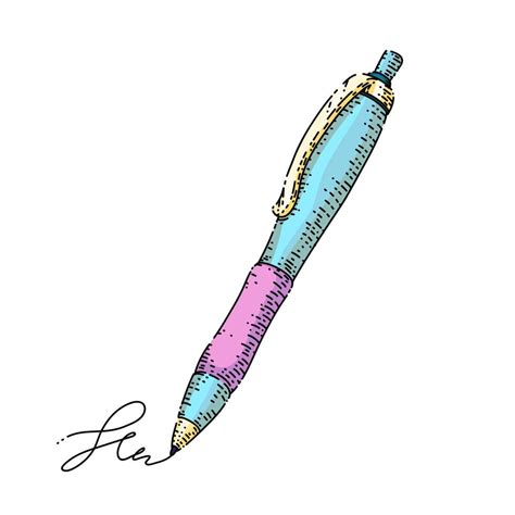 Pen Stationery Sketch Hand Drawn Vector Vector Art At Vecteezy