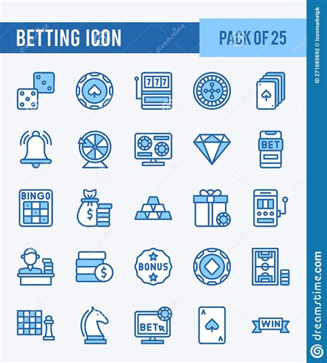 25 Betting Two Color Icons Pack Vector Illustration Stock Vector