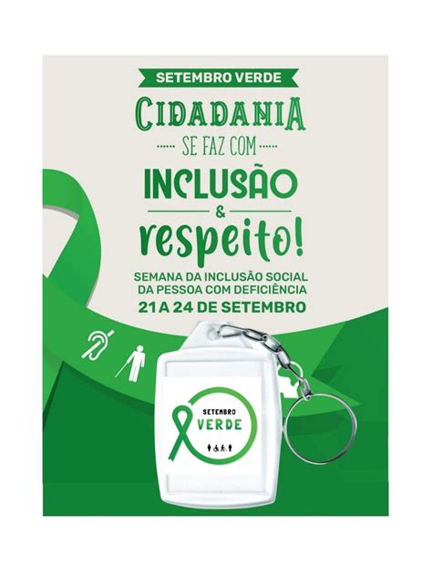 Chaveiro Cart O Setembro Verde Inclus O Social Lembran A Elo