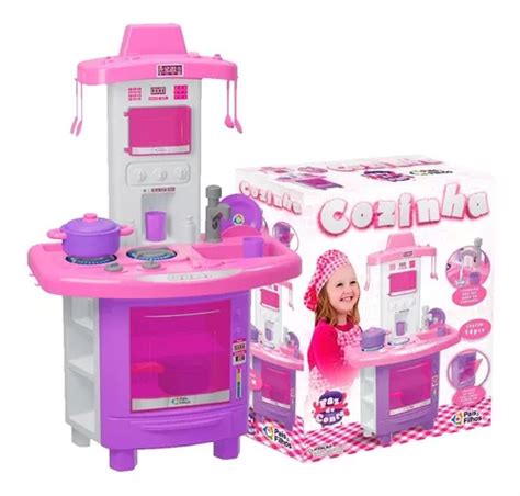 Cozinha Infantil Completa Faz De Conta Fog Ozinho Sai Agua Frete Gr Tis