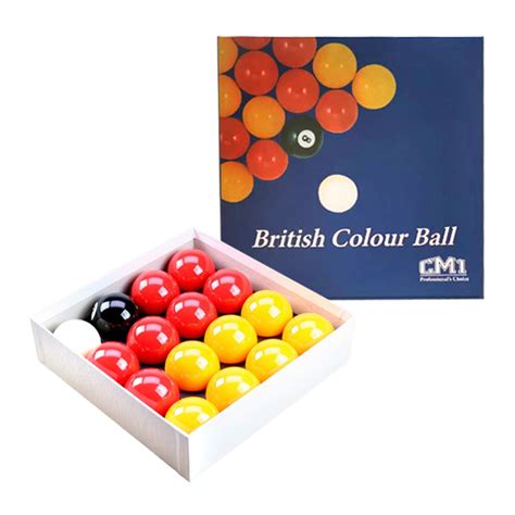 CM1 Standard Red & Yellow Pool Ball Set - 2 Inch with 1 7/8 Inch Cue Ball