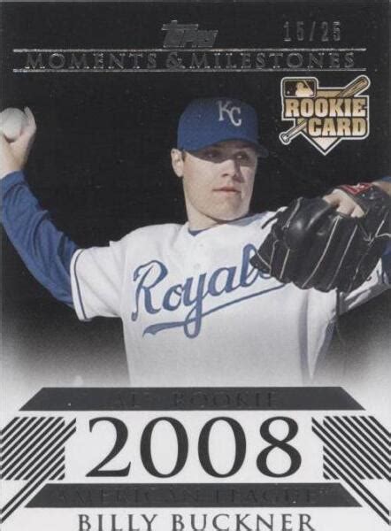 2008 Topps Moments Milestones Black American League Rookie 156