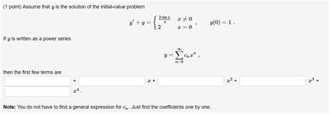 Solved Assume That Y Is The Solution Of The Initial Value Chegg