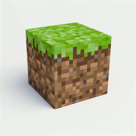 Grass Block Minecraft Grass Block D Model Cgtrader Pabrik Beton