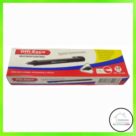 Offi Esco Microcuatro Ref OE 068 Caja 10 Negro Milistaya