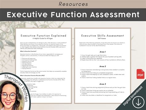 Executive Function Assessment ADHD Resource – mialiferesources