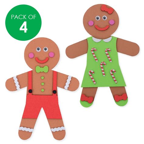 Foam Gingerbread Magnets CleverKit Multi Pack Pack Of 4 CleverPatch