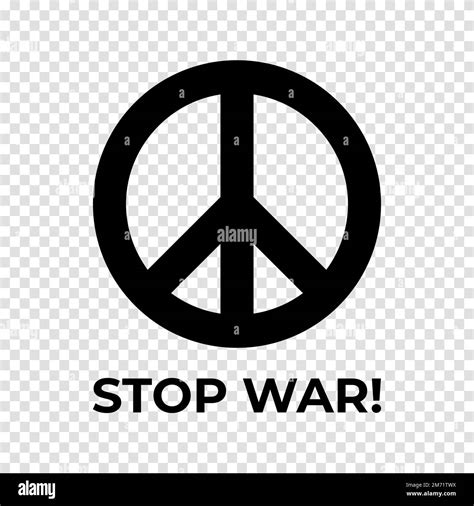 Peace Symbol Stop War Stop War Symbol Icon Vector Illustration Stock