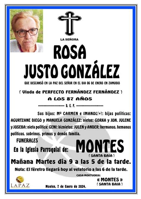 ESQUELAS VERÍN Rosa Justo González