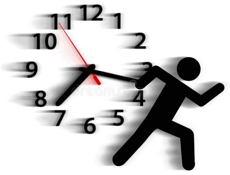 Person Symbol Run Time Race Against Clock Stock Illustration