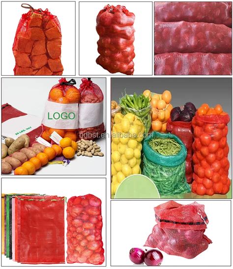 Factory Fruit Vegetable Potato Bag Pp Pe Mesh Bag Raschel Leno Mesh Bag Package Reusable