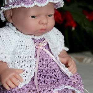 PDF PATTERN Crochet 9 5 Inch Berenguer Mini La Newborn Baby Doll Dress