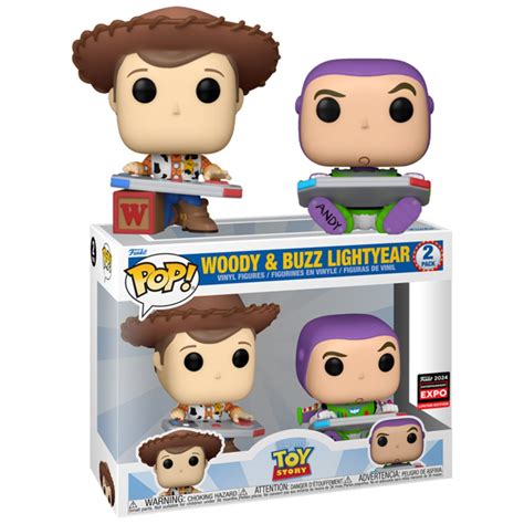 Toy Story Woody Buzz Lightyear Pop Vinyl 2 Pack 2024 Expo