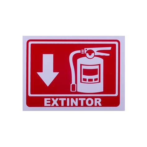 Señalamiento De Estireno Extintor 15 X 20 Cm Safety Mart Mx