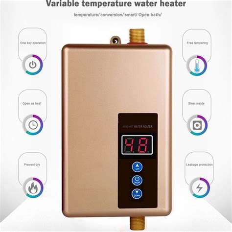 Hot 5500W Electric Water Heater 220V Tankless Instant Boiler Bathroom Tankless Shower Set