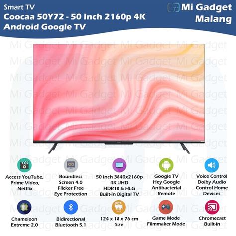 Jual Led Tv Coocaa Y Inch P K Smart Android Led Google Tv