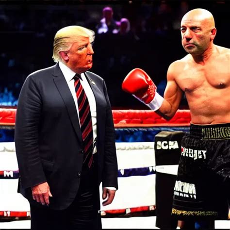 Donald Trump And Joe Rogan Boxing Las Vegas High Stable Diffusion