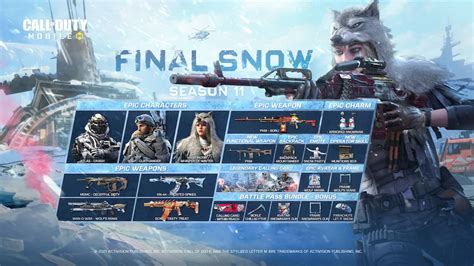 COD Mobile Season 11 Battle Pass Final Snow Release Date Characters