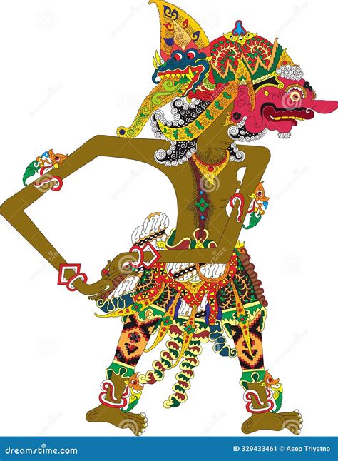 Wayang Puppet Shadow Dursasana Stock Illustration Illustration Of