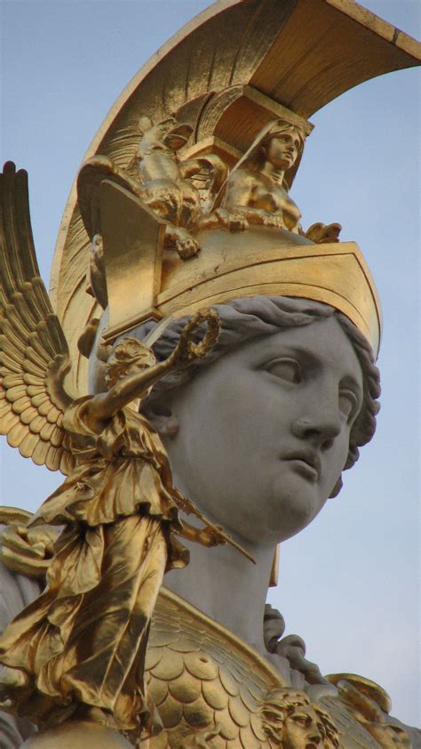 gold statue | Greek and roman mythology, Athena goddess, Mythology art