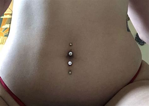 Double Navel Piercing Bottom Belly Button Piercing Belly Button