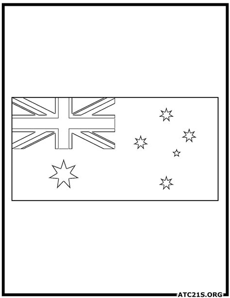 Australia Flag Coloring Page | ATC21S