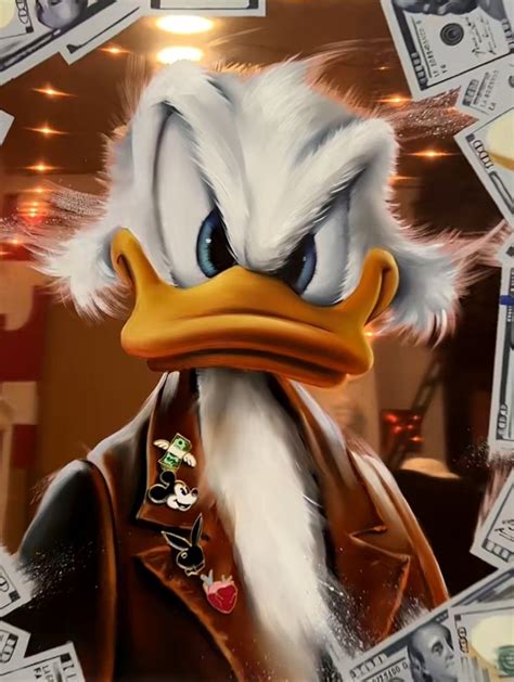 Donald The Duck Is Surrounded By Money