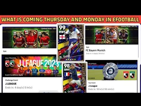 What Is Coming On Tomorrow Thursday And Next Monday Efootball