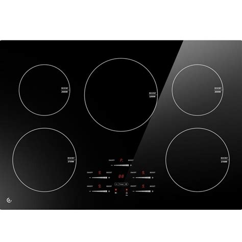 Amzchef In Elements Induction Electric Cooktop In Black With