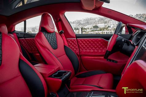 Red Multi-Coat Tesla Model S - Bentley Red Interior | Tesla model s ...