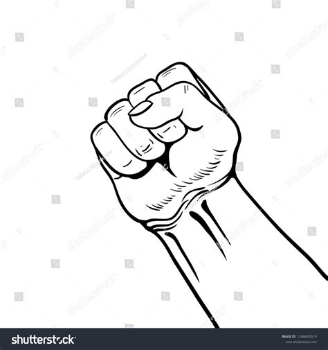 Human Hand Proletarian Revolution Vector Illustration Vector De Stock