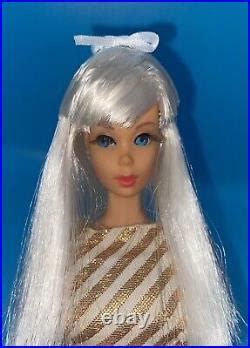 Vintage Barbie Doll OOAK TNT Twist N Turn Platinum Blonde White Hair By