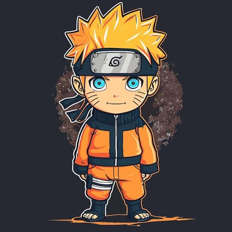 Ilustración Vectorial De Niño Naruto Vector Premium