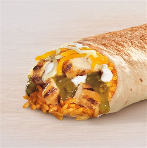 Taco Bell Salsa Verde Grilled Chicken Burrito Nutrition Facts