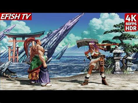 Kibagami Genjuro Vs Darli Dagger Hardest AI Samurai Shodown 4K