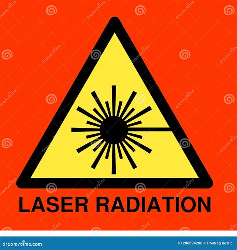 Laser Radiation Danger Label Icon Safety Protection Information Symbol