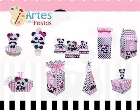 Kit Festa Lembrancinhas Ursinha Panda Elo